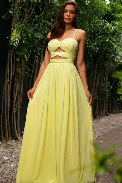 A Line Sweetheart Pleated Sage Green Long Chiffon Prom Dress