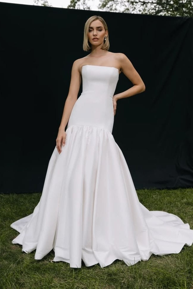 #DZ9649 Strapless Wedding Dress Trumpet Bridal Gown