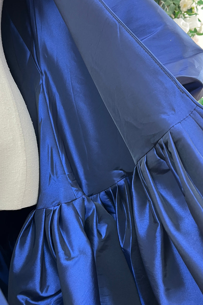 Blue Taffeta Elegant Prom Cape With Long Puffy Sleeve ZJ359 – TANYA BRIDAL