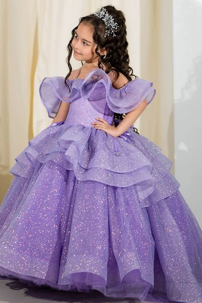 Purple Fashionable Girl Party Dress – TANYA BRIDAL