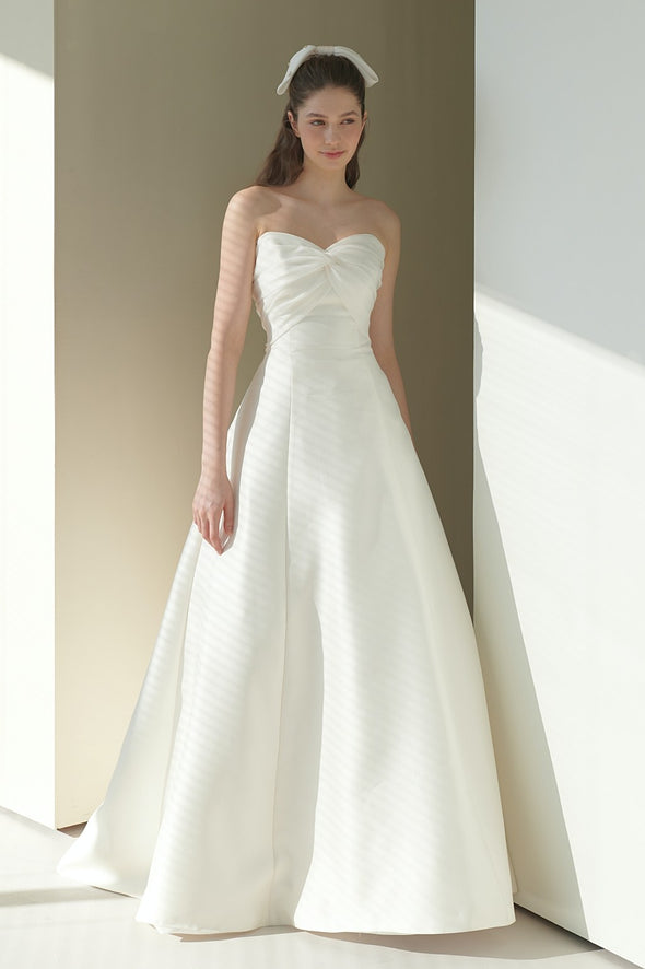 Simple Wedding Dress A Line Lace Up Back 242281340