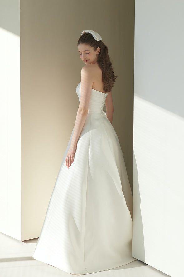 Simple Wedding Dress A Line Lace Up Back 242281340