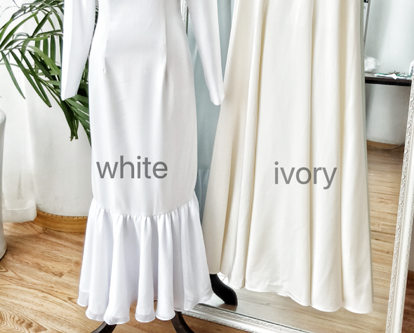 Long Sleeves O Neck A Line Wedding Dress Muslim Bridal Gown