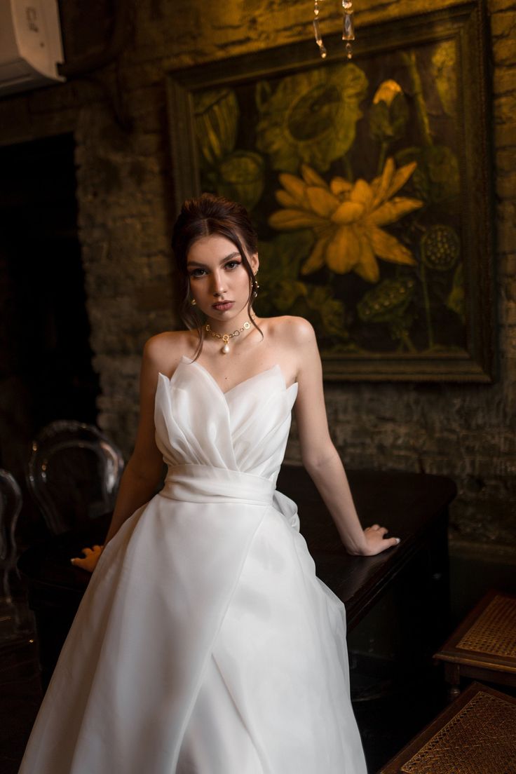 Romantic Organza Long Weddig Dress Simple Spring Style 24311651 – TANYA  BRIDAL
