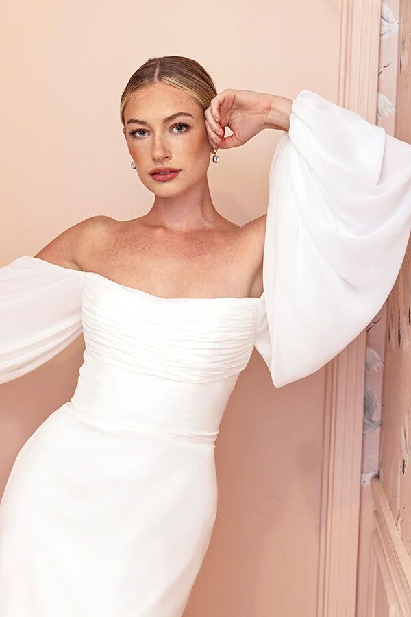 Mermaid Long Wedding Dress With Sleeves TANYA BRIDAL