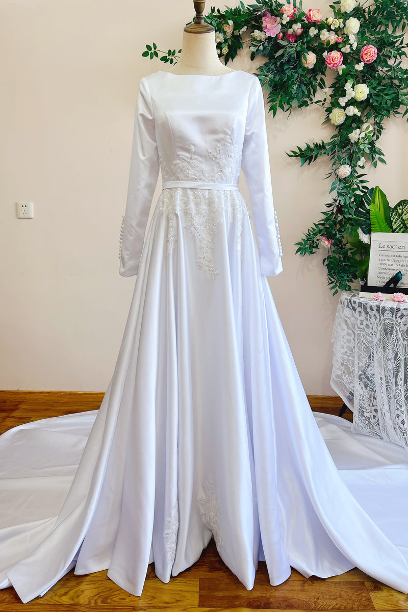 Wedding dress lengan panjang new arrivals