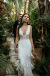 Lace Wedding Dresses Rormantic Tassel Fringe Mermaid Bridal Gowns DW424