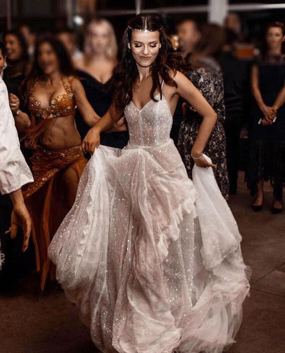 bling dress Bling Bling Shine Fashion Wedding Dress TB1424 – TANYA BRIDAL