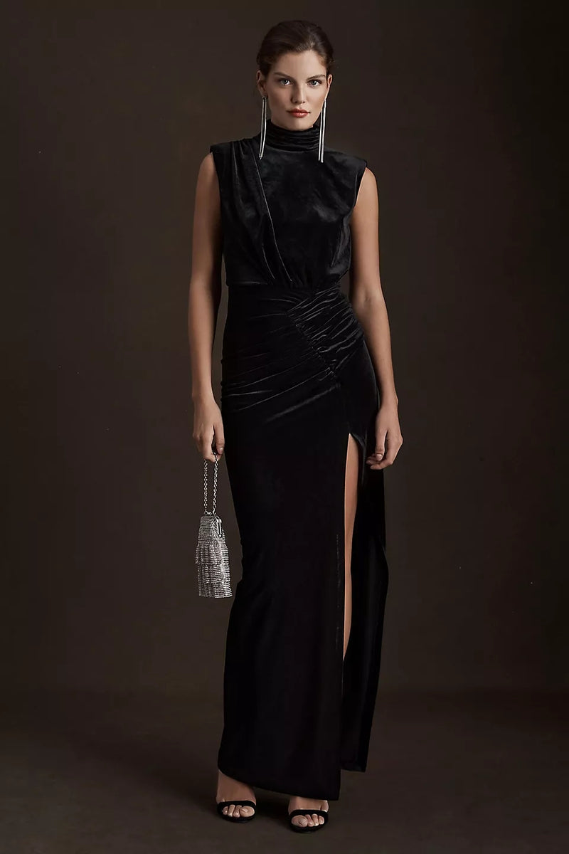 black high neck formal dress Long Slit Evening Emerald Sundae Women's Sequin Dont miss out! Wedding parties Men's Size:8.5 US