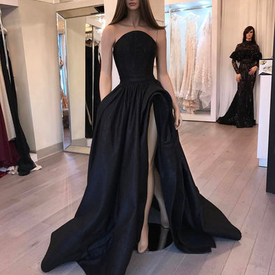 Prom Dresses Ball Gown Sweep Train Slit Sexy Party Maxys Long Prom Gown Evening Dresses Robe De Soiree