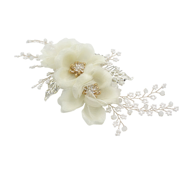 Chiffon Wedding Flower Hair Fork Set Bridal Accessories