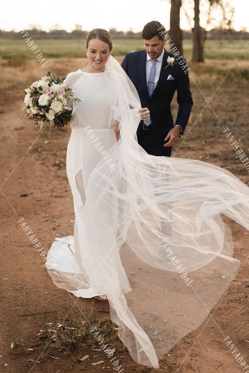 short sleeve mermaid wedding dress Short Sleeve Mermaid Wedding Dresses Vestido de noivas ZW308 – TANYA BRIDAL