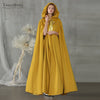 Gold Wedding Cloak Bridal Cape Hooded Cloak cape Maxi Long Elegant Shawl