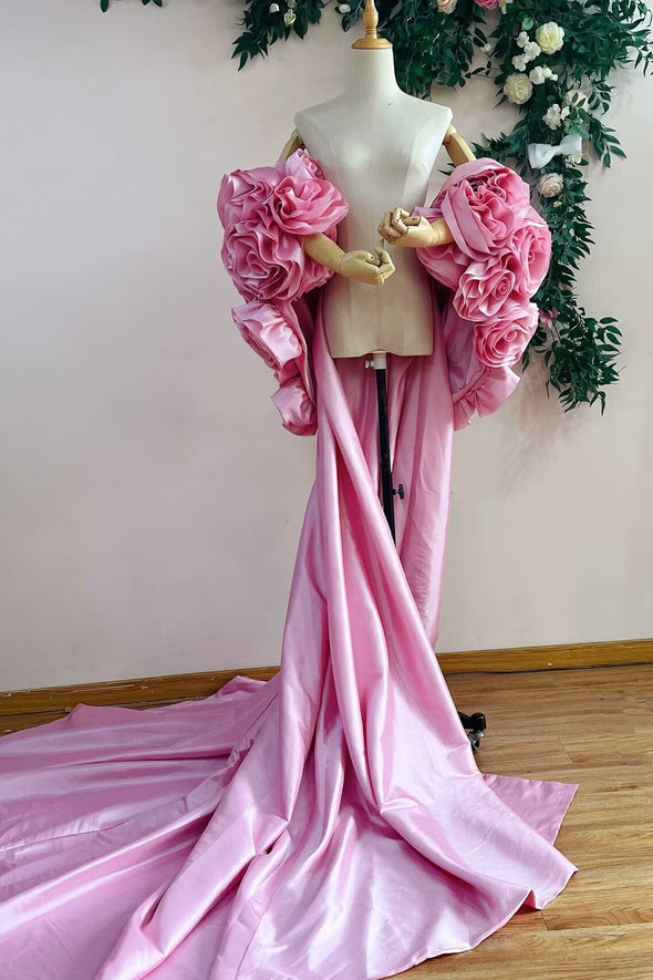 Gorgeous Rose Flowers Wedding Cape ZJ295