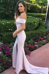 Boat Neck Off The Shoulder Mermaid Simple Bridesmaid Dress