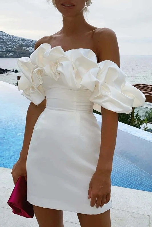 Elegant Ladies Wrap Cocktail Party Dresses Sexy Strapless