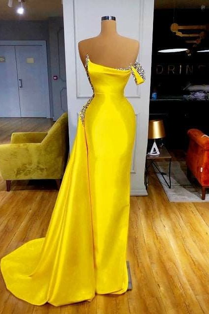 Custom Prom Dresses Elegant Beaded Mermaid Evening Gown 243111636