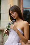 Simple Modest A Line Long Lady Evening Dress