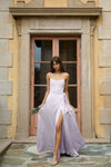 Simple Modest A Line Long Lady Evening Dress