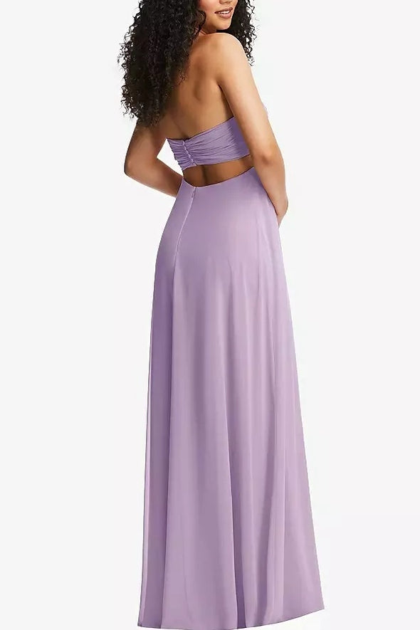 Sweetheart A Line Chiffon Long Lady Evening Dresss Pleated