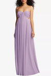 Sweetheart A Line Chiffon Long Lady Evening Dresss Pleated