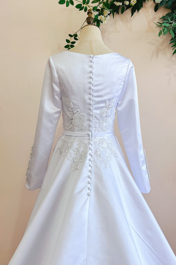 Vestido De Novia Long Sleeves Muslim Bridal Wedding Gown