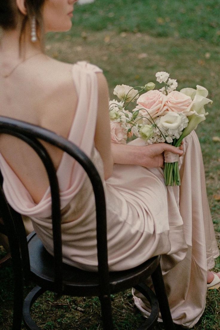 Elegant Mermaid Round Neck Blush Long Bridesmaid Dress Open Back TANYA BRIDAL Elegant Mermaid Round Neck Blush Long Bridesmaid Dress Open Back TANYA BRIDAL