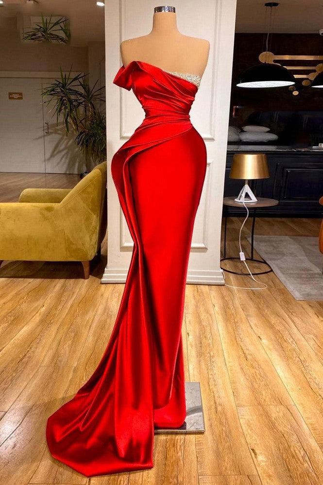 Red Sexy Formal Dress Trumpet Sweet Train Party Dress TANYA BRIDAL Red Sexy Formal Dress Trumpet Sweet Train Party Dress TANYA BRIDAL