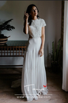 Boho Wedding Dresses A Line Short Sleeve Noivas ZW0250