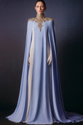 Long Cape ,Floor Length Side Split Kaftan Jacket Chic ZJ407