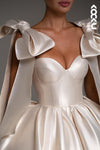 Short Wedding Dress With Bow Strap