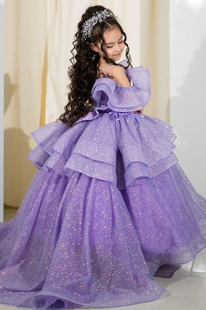 Purple Fashionable Girl Party Dress TANYA BRIDAL Purple Fashionable Girl Party Dress TANYA BRIDAL