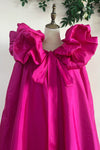 Hot Pink Fuchsia Long Taffeta Evening Cape Outfit