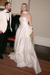 #DZ9335 Drop Waist Wedding Gowns Ivory With Scarf