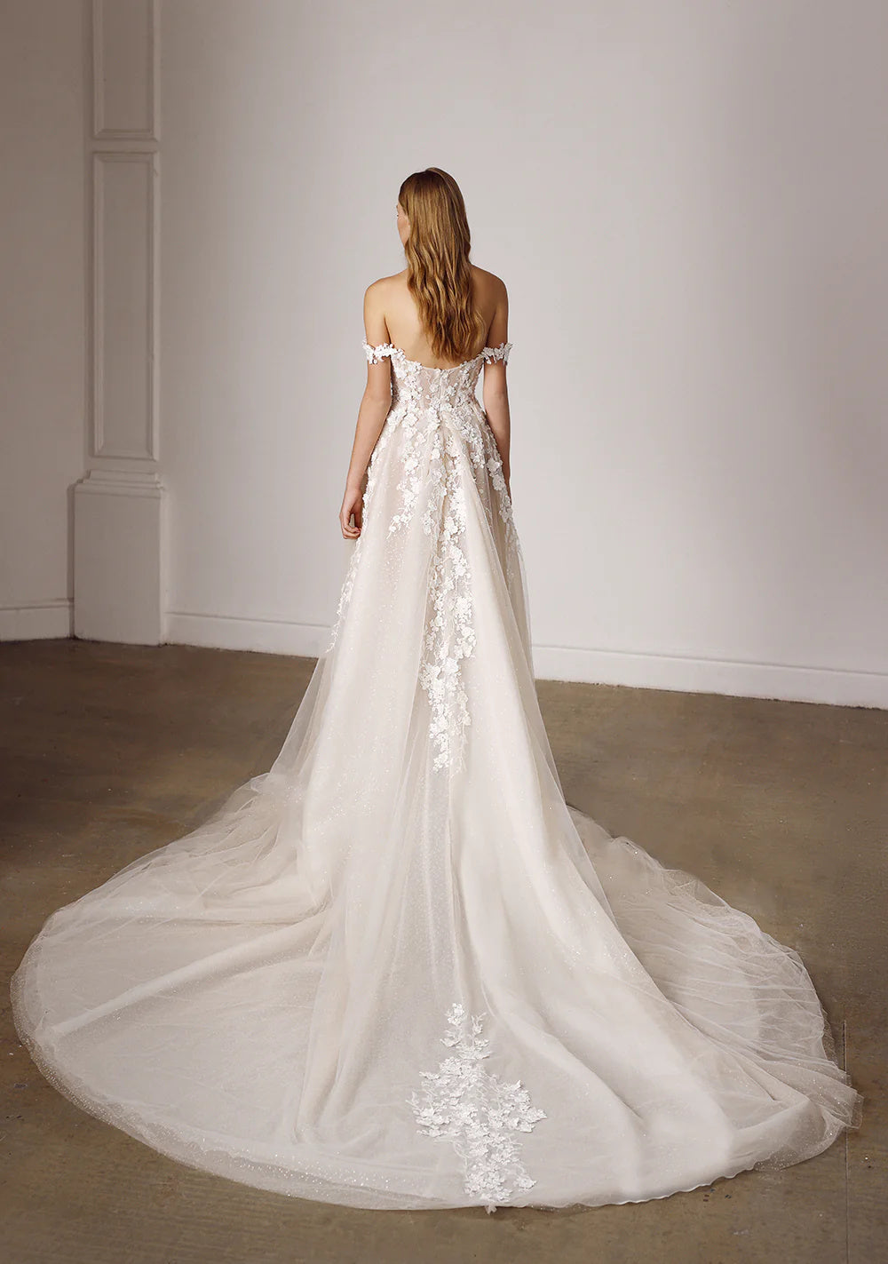 Elegant Off The Shoulder A Line Wedding Dresses TANYA BRIDAL Elegant Off The Shoulder A Line Wedding Dresses TANYA BRIDAL