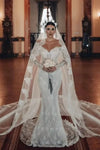 #DZ9362 Luxury Off The Shoulder Lace Mermaid Wedding Dress