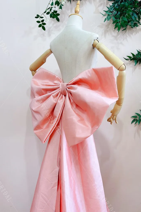 #DZ9428 Pink Bow Long Ribbon