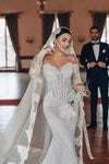 #DZ9362 Luxury Off The Shoulder Lace Mermaid Wedding Dress