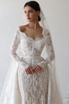 #DZ9366 Elegant Mermaid Wedding Dresses Off The Shoulder Long Sleeve
