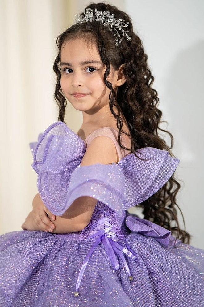 Purple Fashionable Girl Party Dress TANYA BRIDAL Purple Fashionable Girl Party Dress TANYA BRIDAL