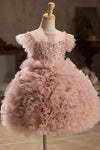 Girl's Fluffy Dress, Birthday Piano Performance Costume