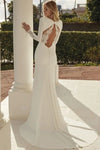 #DZ9367 Elegant Satin Mermaid Wedding Dress Long Sleeves