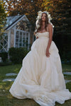 #DZ9356 Vintage Taffeta A Line Long Ruffles Wedding Dress