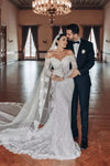 #DZ9362 Luxury Off The Shoulder Lace Mermaid Wedding Dress