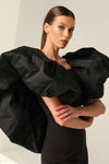 Black Taffeta Bolero ,Women Fashion Evening Jacket .Short Cape DJ320