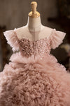 Girl's Fluffy Dress, Birthday Piano Performance Costume