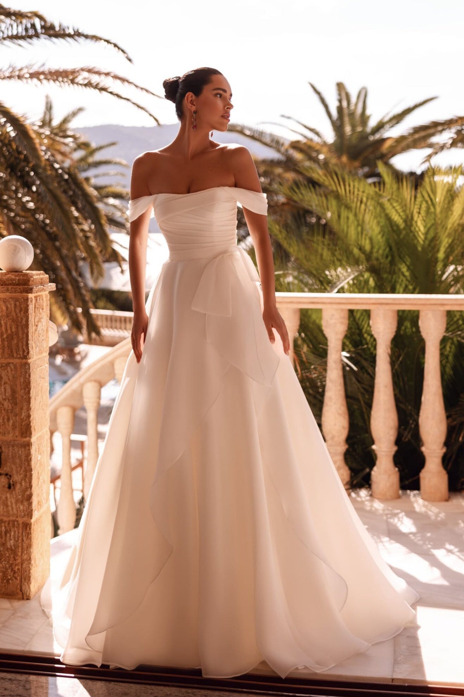 wedding dress pleated Strapless Pleated 3D Floral Taffeta A-Line Wedding Dress Red