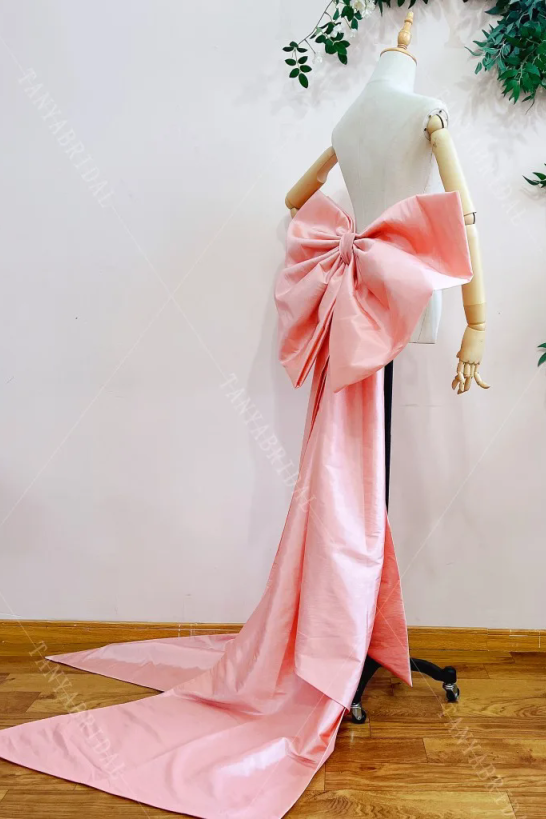 #DZ9428 Pink Bow Long Ribbon