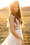 #DZ9363 Boho Embroidery Lace Wedding Dresses For Bride