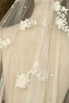 V52 Dreamy Bride Flower Headveil with Haircomb